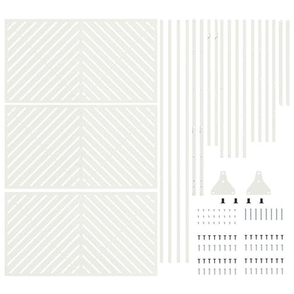 Privacy Screen 100 x 50 x 180 cm Steel White