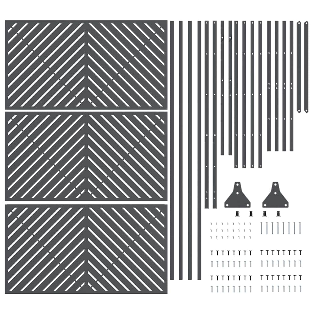 Privacy Screen 100 x 50 x 180 cm Steel Anthracite