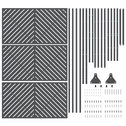 Privacy Screen 100 x 50 x 180 cm Steel Anthracite