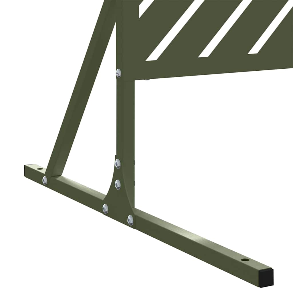 Privacy Screen 100 x 50 x 180 cm Steel Olive Green