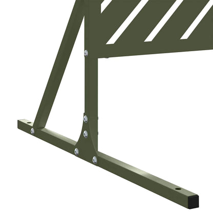 Privacy Screen 100 x 50 x 180 cm Steel Olive Green