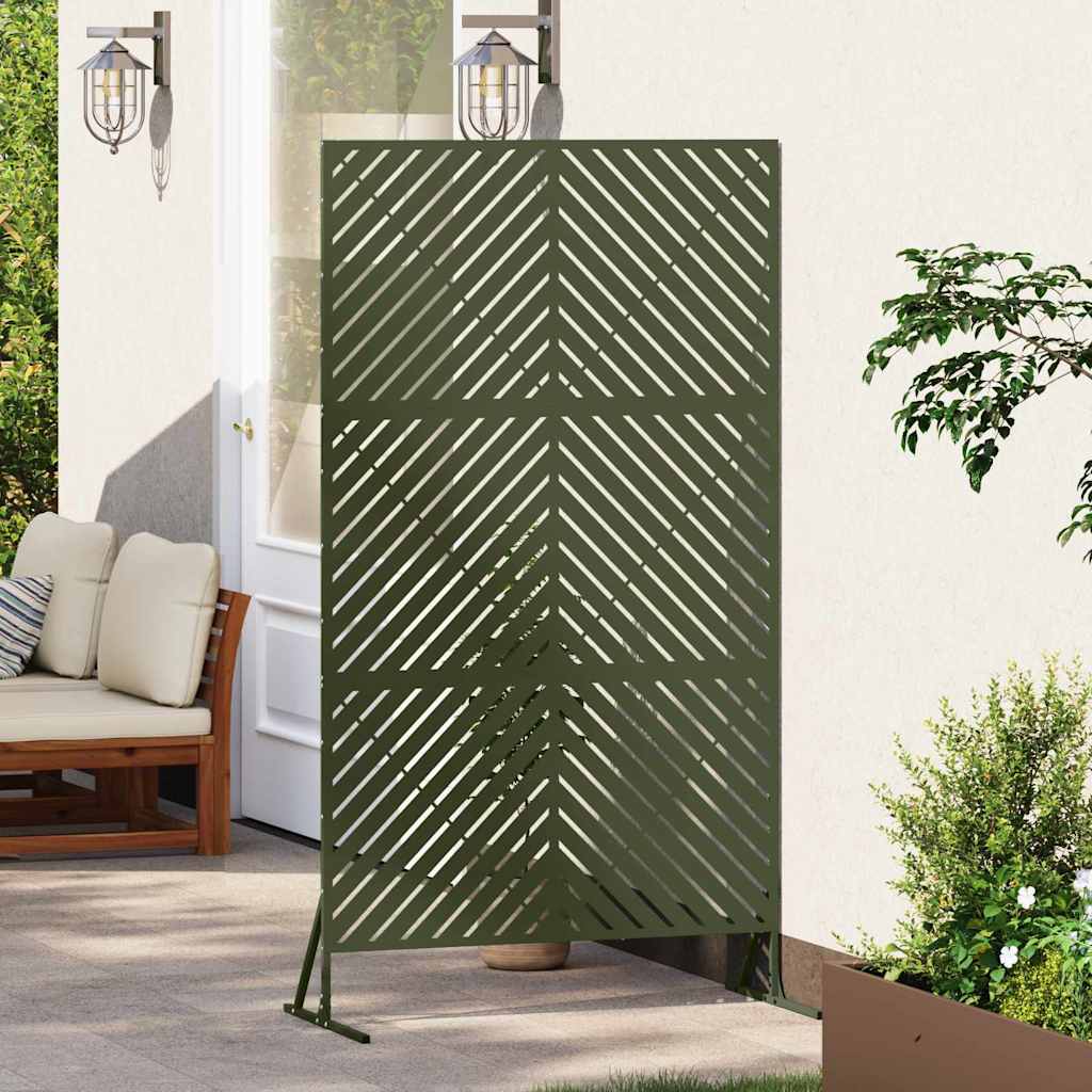 Privacy Screen 100 x 50 x 180 cm Steel Olive Green