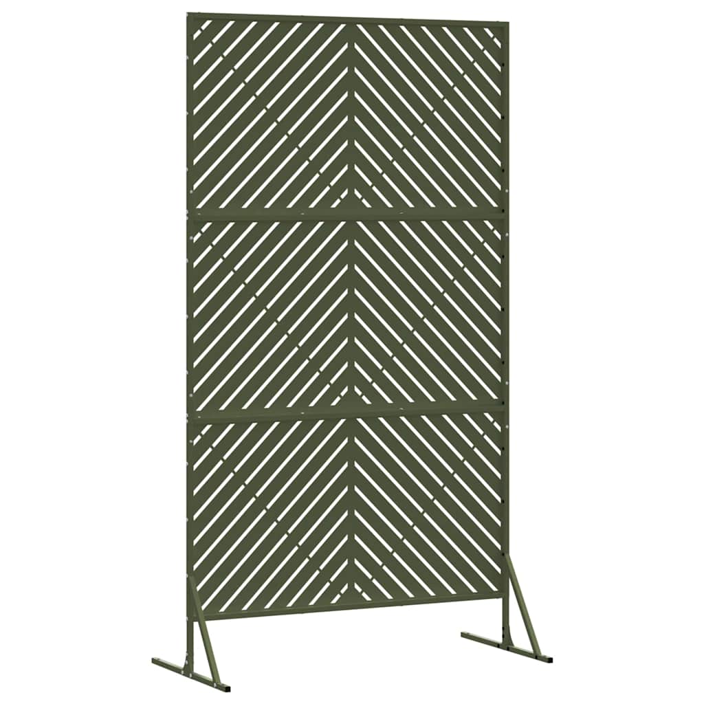 Privacy Screen 100 x 50 x 180 cm Steel Olive Green