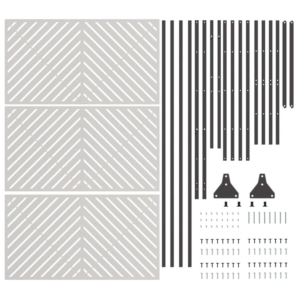 Privacy Screen 100 x 50 x 180 cm Stainless Steel Silver