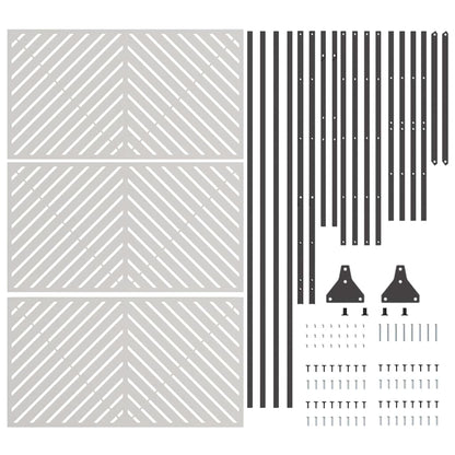 Privacy Screen 100 x 50 x 180 cm Stainless Steel Silver