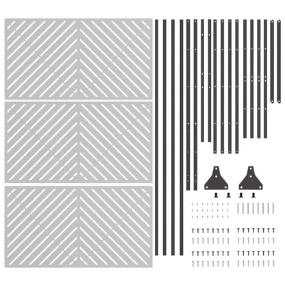 Privacy Screen 100 x 50 x 180 cm Galvanised Steel Silver