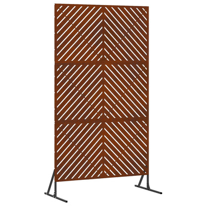 Privacy Screen 100 x 50 x 180 cm Weathering Steel Rusty