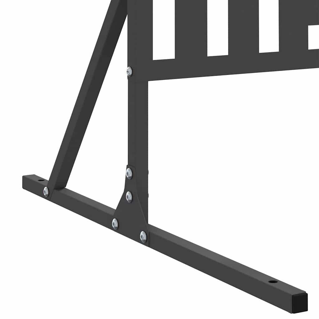 Privacy Screen 100 x 50 x 180 cm Steel Black