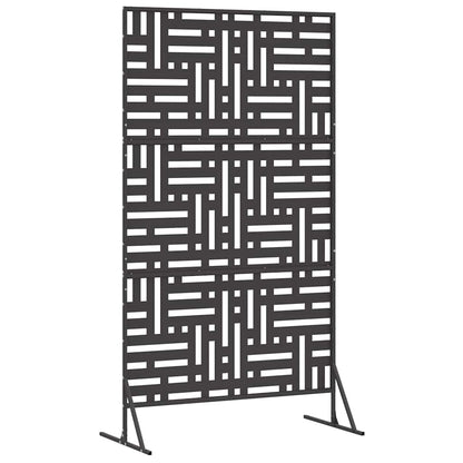 Privacy Screen 100 x 50 x 180 cm Steel Black