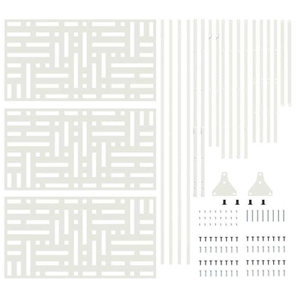 Privacy Screen 100 x 50 x 180 cm Steel White