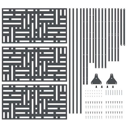 Privacy Screen 100 x 50 x 180 cm Steel Anthracite