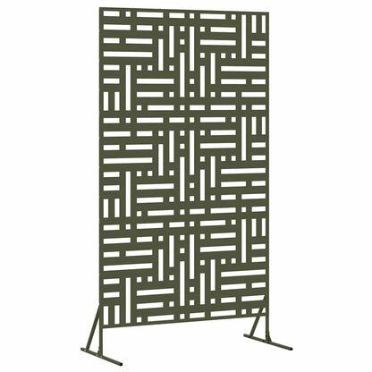 Privacy Screen Olive 100 x 50 x 180 cm Steel