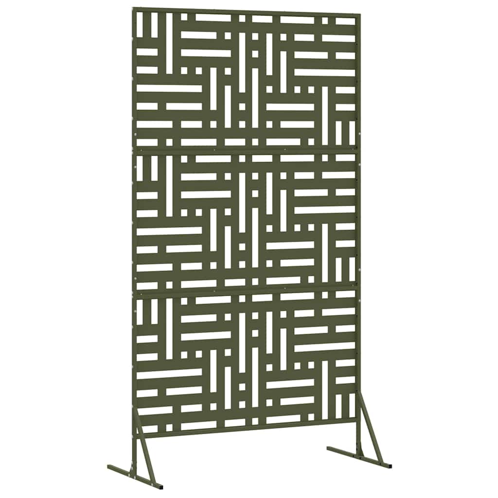 Privacy Screen Olive 100 x 50 x 180 cm Steel