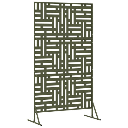 Privacy Screen Olive 100 x 50 x 180 cm Steel