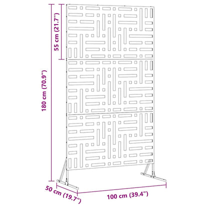Privacy Screen Olive 100 x 50 x 180 cm Steel
