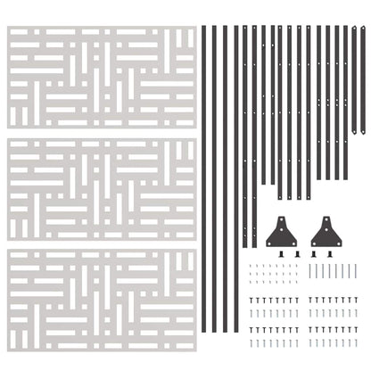 Privacy Screen 100 x 50 x 180 cm Stainless Steel Silver