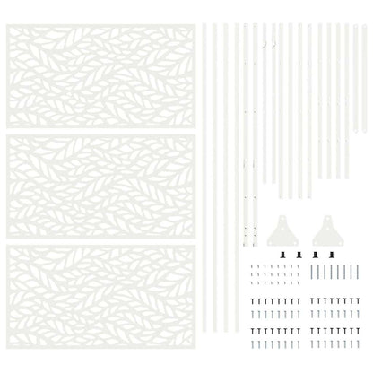 Privacy Screen 100 x 50 x 180 cm Steel White