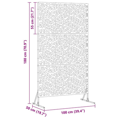 Privacy Screen 100 x 50 x 180 cm Steel White