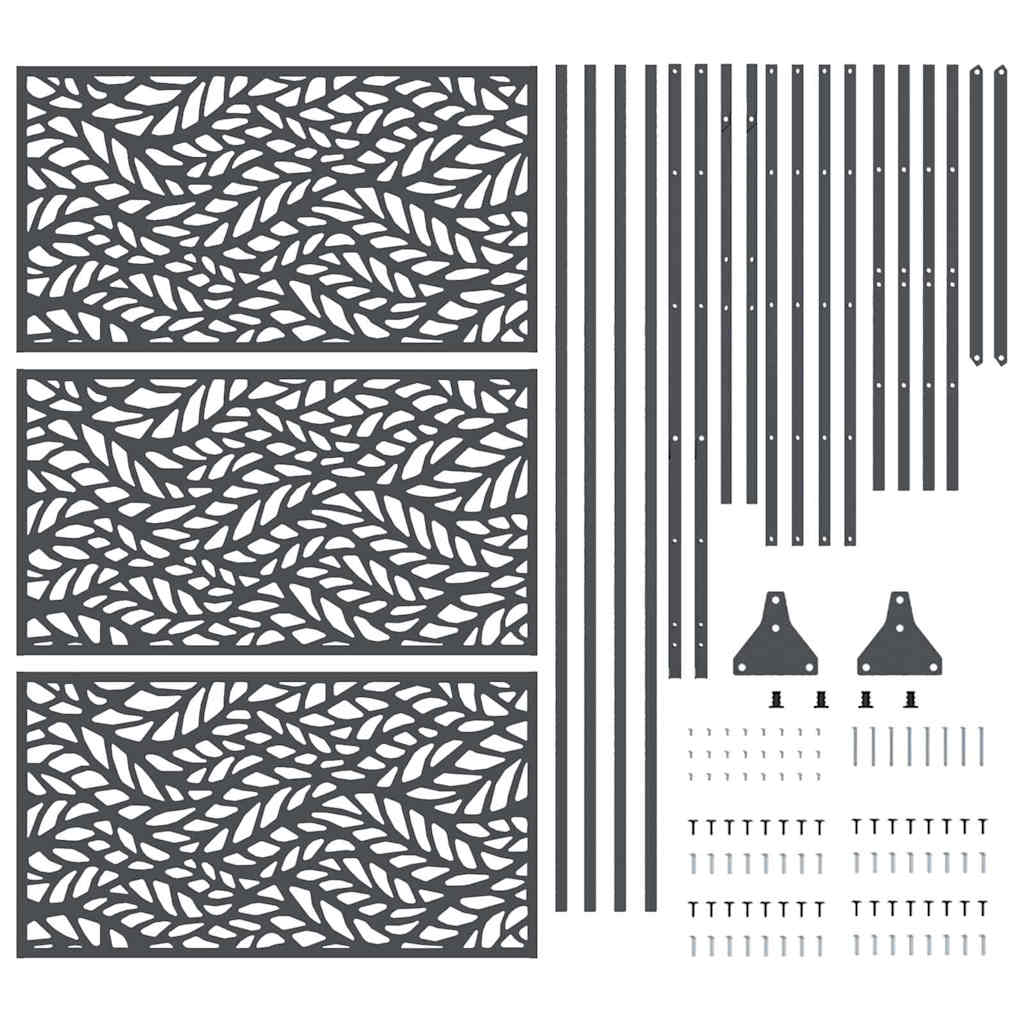 Privacy Screen 100 x 50 x 180 cm Steel Anthracite