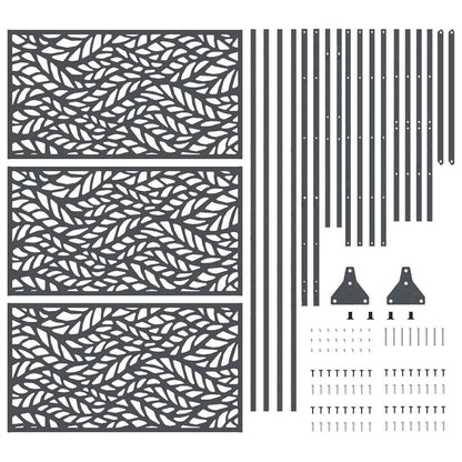 Privacy Screen 100 x 50 x 180 cm Steel Anthracite