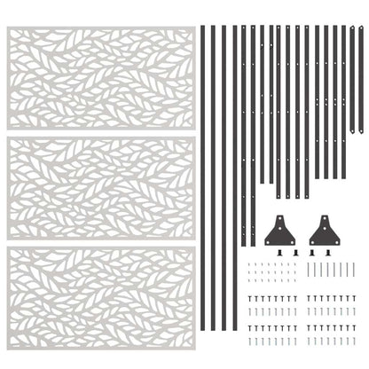 Privacy Screen 100 x 50 x 180 cm Stainless Steel Silver