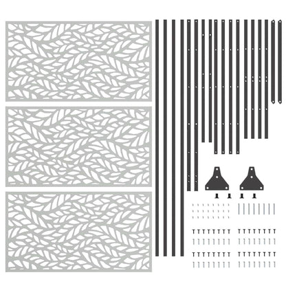 Privacy Screen 100 x 50 x 180 cm Galvanised Steel Silver