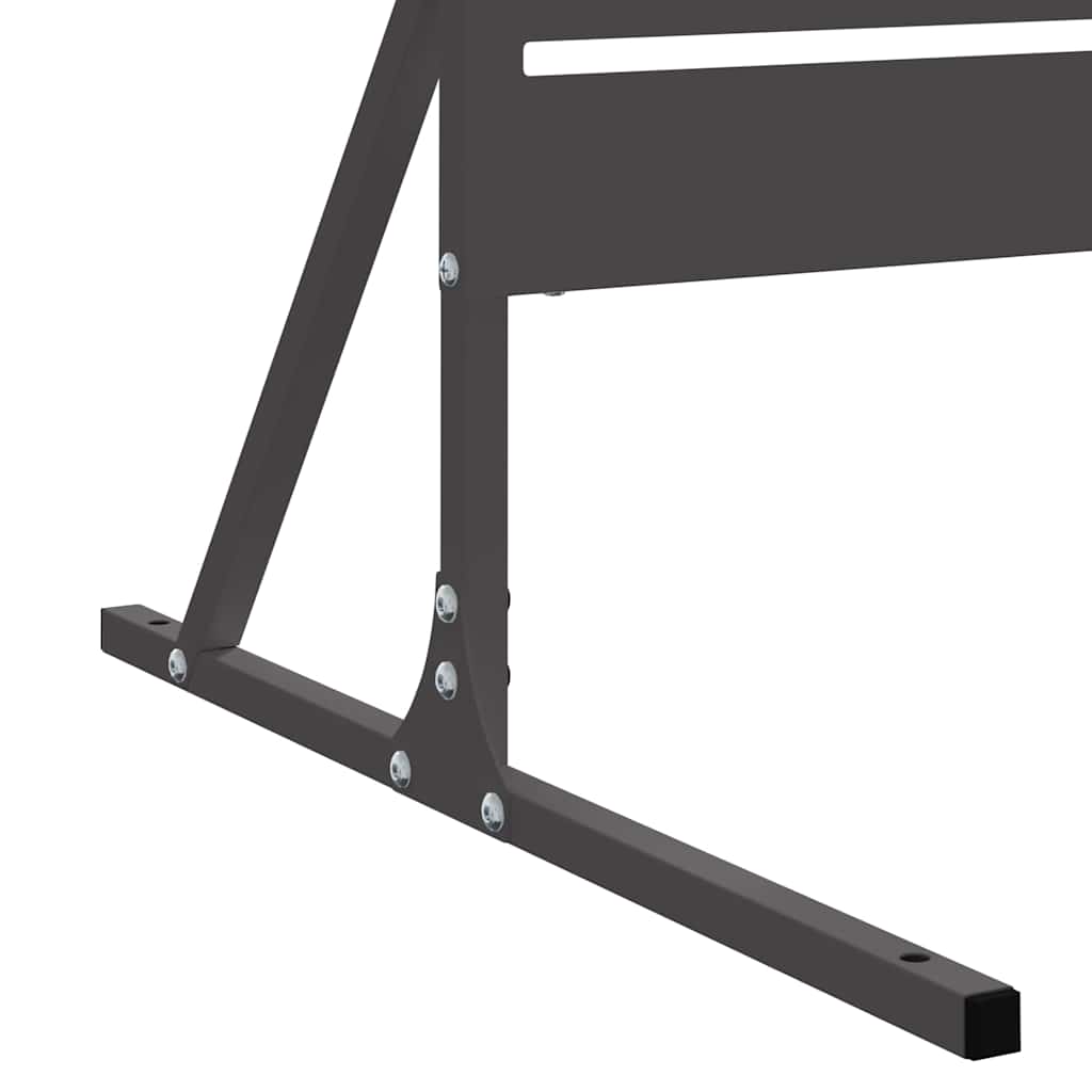 Privacy Screen 100 x 50 x 180 cm Steel Black