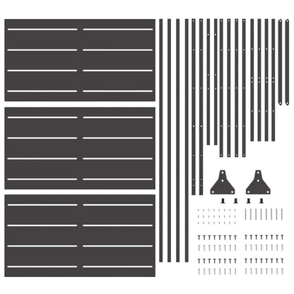 Privacy Screen 100 x 50 x 180 cm Steel Black