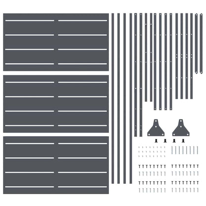 Privacy Screen 100 x 50 x 180 cm Steel Anthracite