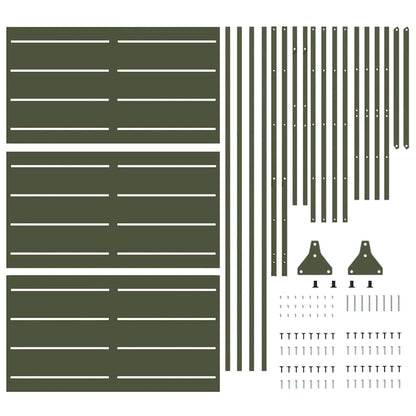 Privacy Screen 100 x 50 x 180 cm Steel Olive Green