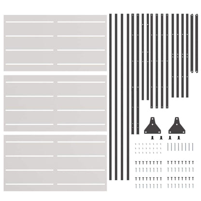 Privacy Screen 100 x 50 x 180 cm Stainless Steel Silver
