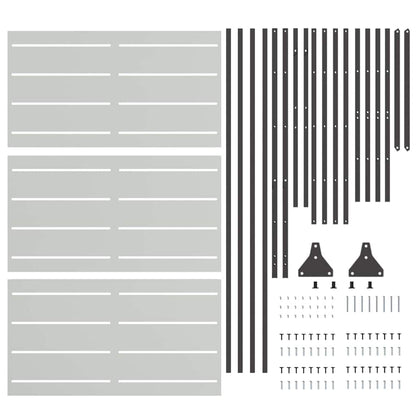 Privacy Screen 100 x 50 x 180 cm Galvanised Steel Silver