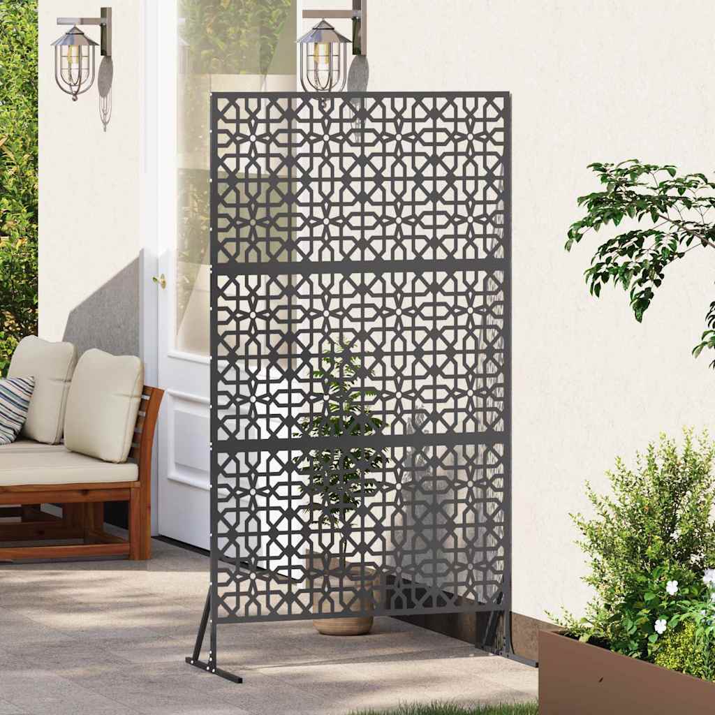 Privacy Screen 100 x 50 x 180 cm Steel Black