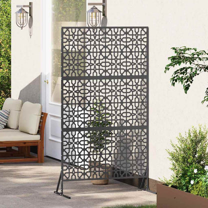 Privacy Screen 100 x 50 x 180 cm Steel Black