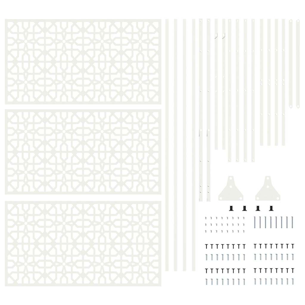 Privacy Screen 100 x 50 x 180 cm Steel White
