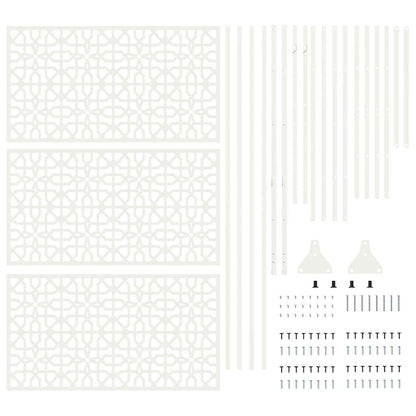 Privacy Screen 100 x 50 x 180 cm Steel White