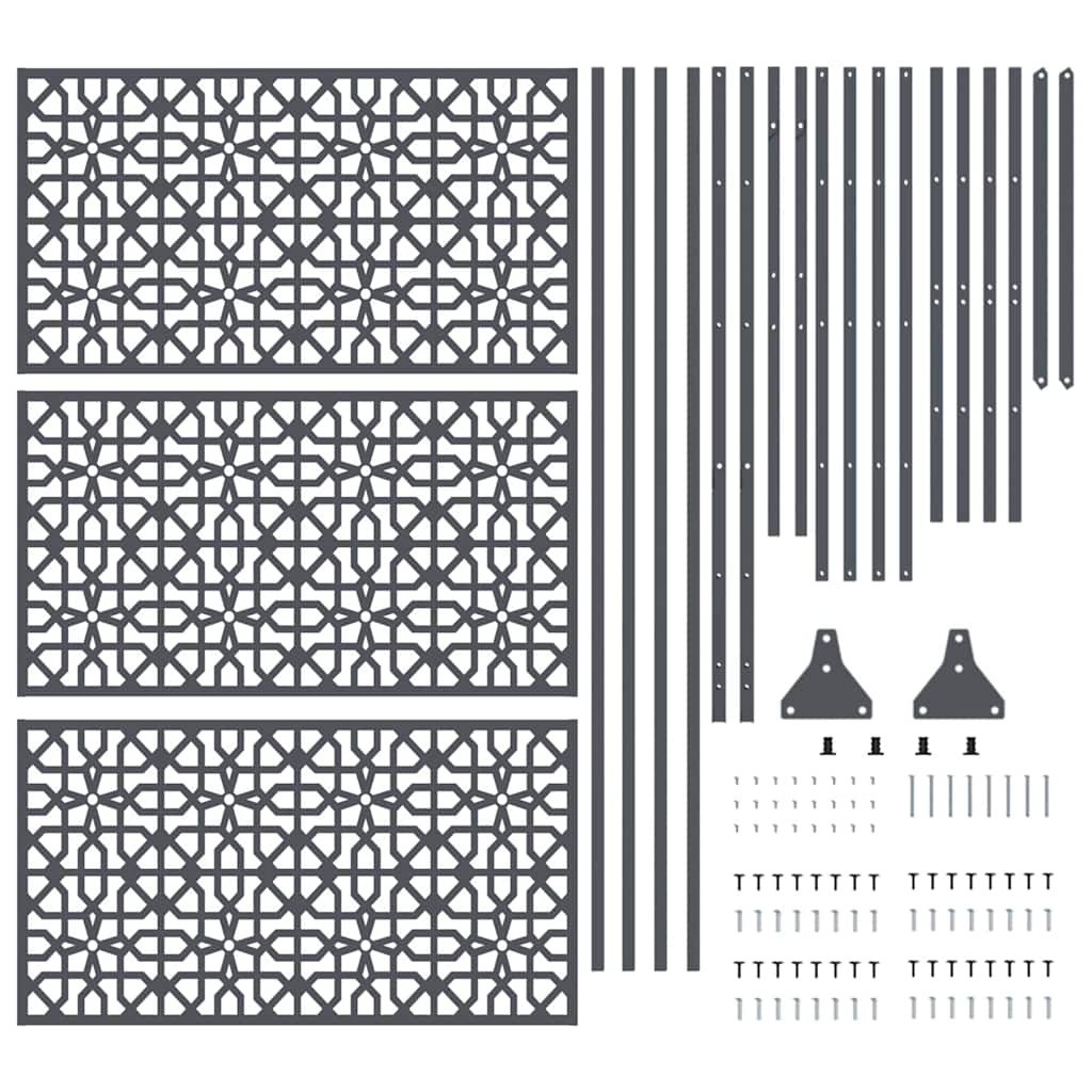 Privacy Screen 100 x 50 x 180 cm Steel Anthracite
