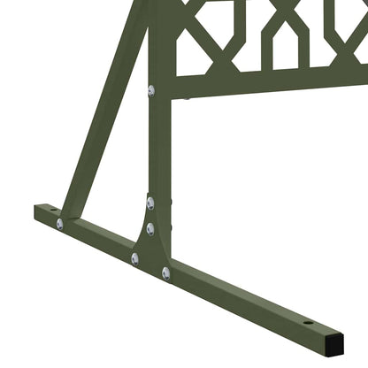 Privacy Screen 100 x 50 x 180 cm Steel Olive Green