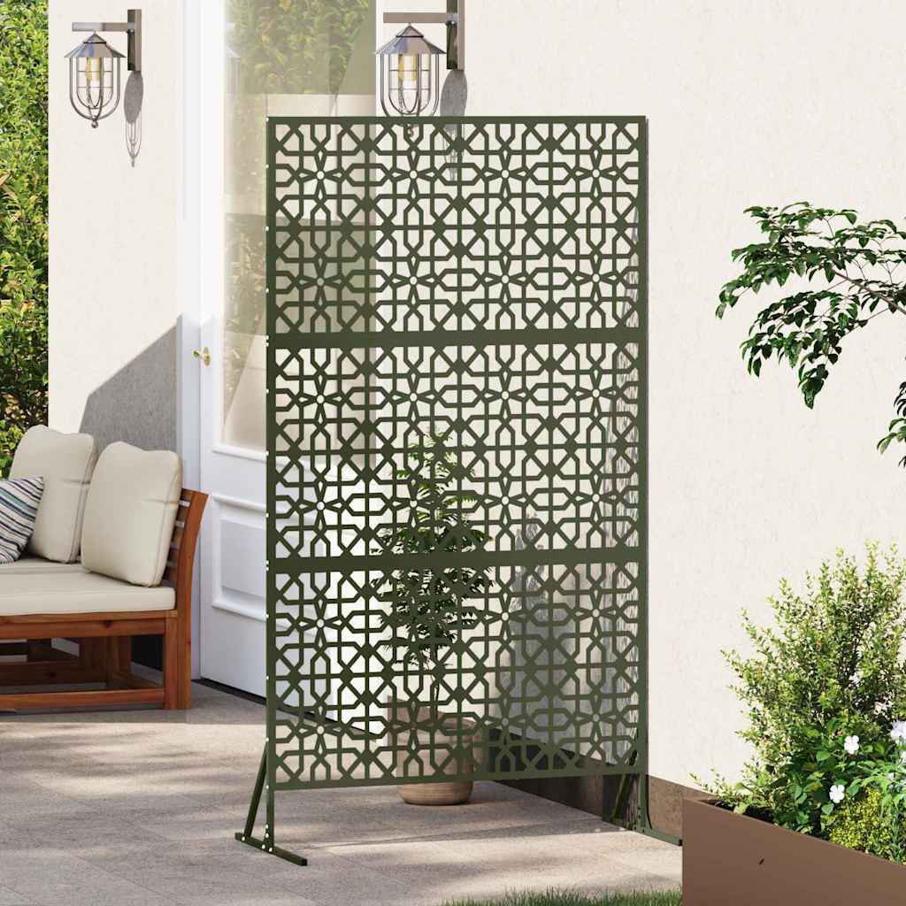 Privacy Screen 100 x 50 x 180 cm Steel Olive Green