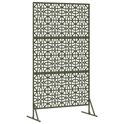 Privacy Screen 100 x 50 x 180 cm Steel Olive Green