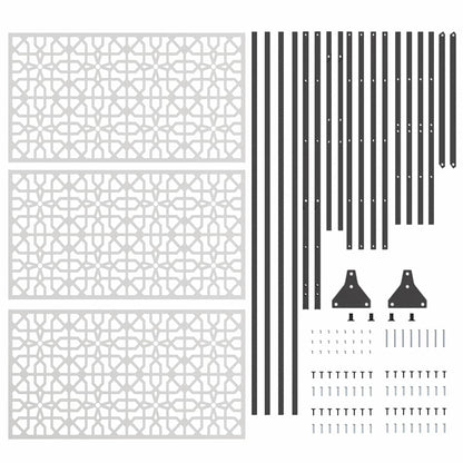Privacy Screen 100 x 50 x 180 cm Stainless Steel Silver