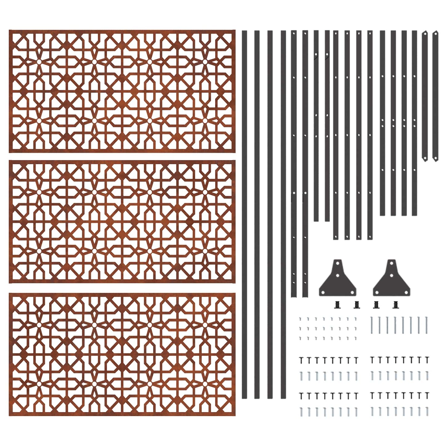 Privacy Screen Grey 100 x 50 x 180 cm Weathering Steel
