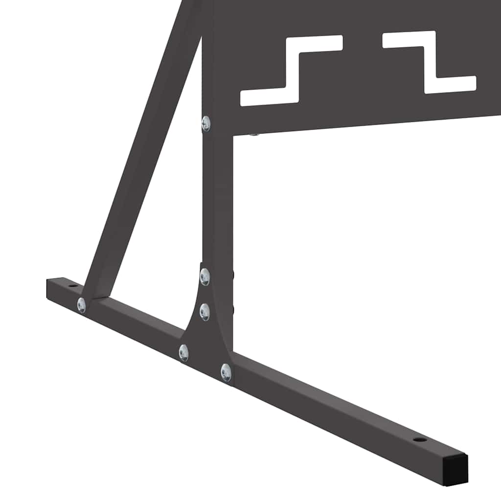 Privacy Screen 100 x 50 x 180 cm Steel Black