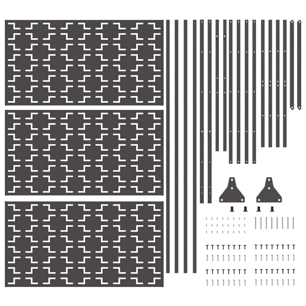 Privacy Screen 100 x 50 x 180 cm Steel Black