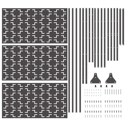 Privacy Screen 100 x 50 x 180 cm Steel Black