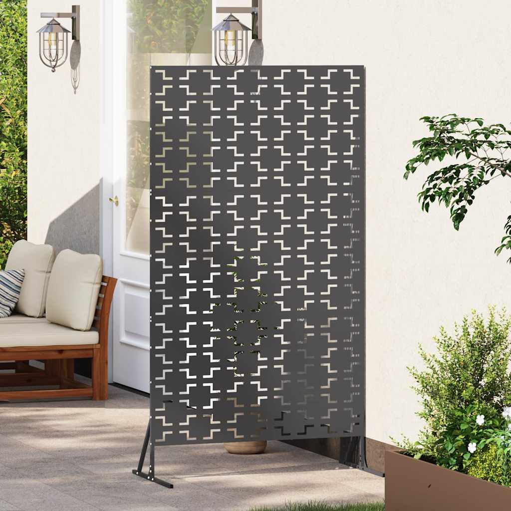 Privacy Screen 100 x 50 x 180 cm Steel Black