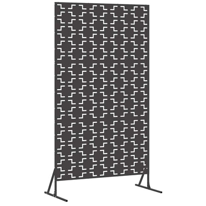 Privacy Screen 100 x 50 x 180 cm Steel Black