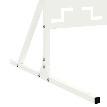 Privacy Screen White 100 x 50 x 180 cm Steel