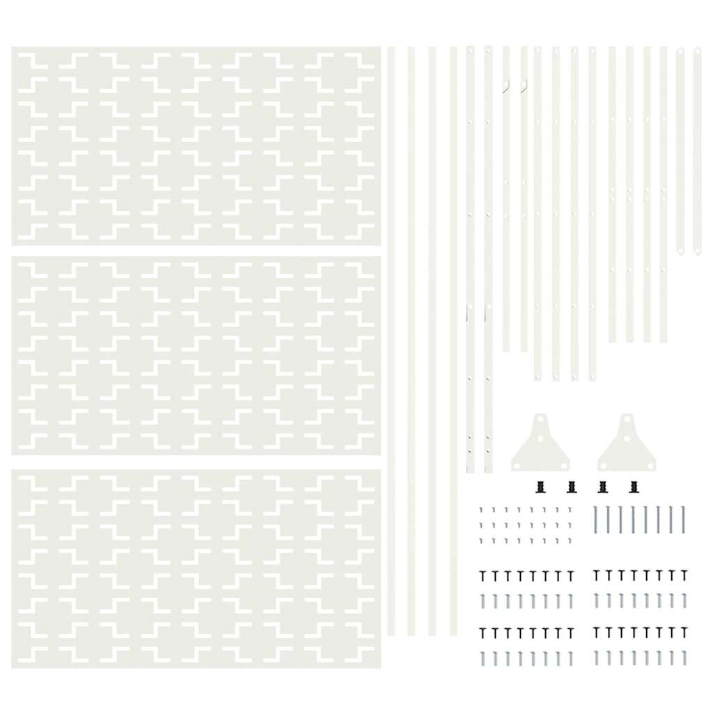 Privacy Screen White 100 x 50 x 180 cm Steel
