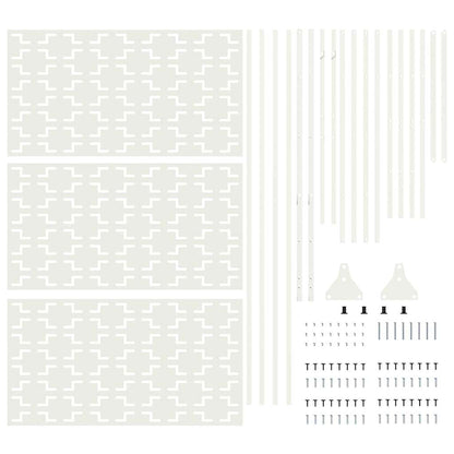 Privacy Screen White 100 x 50 x 180 cm Steel